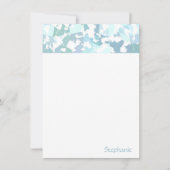 Elegant Aqua Gray en White Abstract Geometric Notitiekaartje (Voorkant)