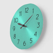 Elegant Aqua Green Sheen Grote Klok (Hoek)
