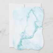 Elegant Aqua Marble Bridal Shower Kaart (Achterkant)