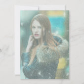 Elegant aqua mint glitter druppelt zoete zestien kaart (Achterkant)