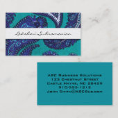Elegant Aqua Paisley Professional Visitekaartjes (Voorkant / Achterkant)