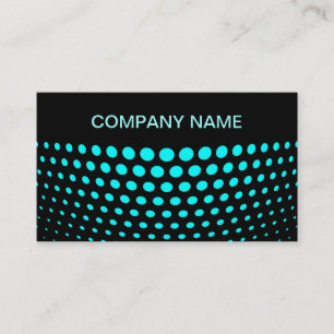 Elegant Aqua Polka Dot Pattern Visitekaartje