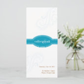 Elegant Aqua-programma, Caroline Wedding Collectie (Staand voorkant)