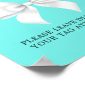 Elegant Aqua Tiffany Baby shower Luier Raffle Poster (Hoek)