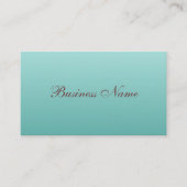 Elegant Aqua Visitekaartje (Voorkant)
