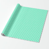 Elegant aqua wit patroon modern geschenk cadeaupapier (Uitgerold)