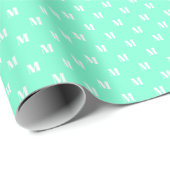 Elegant aqua wit patroon modern geschenk cadeaupapier (Rol Hoek)