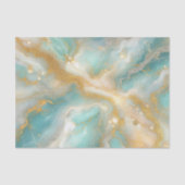 Elegant aquamarijn marmer met gouden glitter adere tissuepapier (Voorkant)