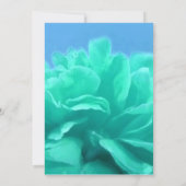 Elegant Aquamarine Blue Floral Wedding Invitation Kaart (Achterkant)