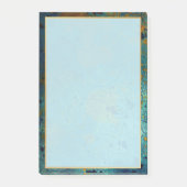 Elegant Aquamarine en Gold Post-it® Notes (Voorkant)