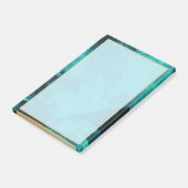 Elegant Aquamarine en Gold Post-it® Notes (Schuin)
