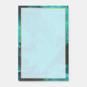 Elegant Aquamarine en Gold Post-it® Notes (Voorkant)