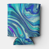 Elegant Aquamarine Paua Rainbow Shell geïnspireerd Blikjeskoeler (Voorkant)