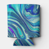 Elegant Aquamarine Paua Rainbow Shell geïnspireerd Blikjeskoeler (Achterkant)