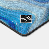 Elegant Aquamarine Paua Rainbow Shell geïnspireerd Bureaumat (Hoek)