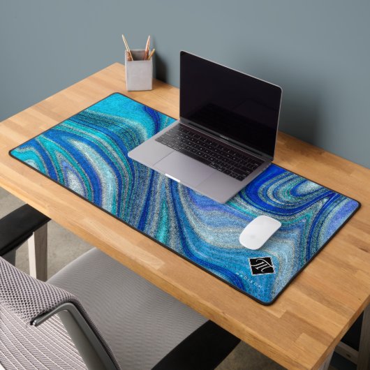 Elegant Aquamarine Paua Rainbow Shell geïnspireerd Bureaumat (Kantoor 2)
