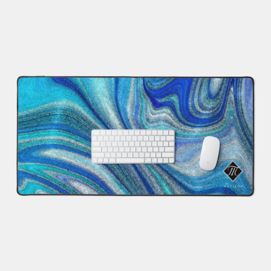 Elegant Aquamarine Paua Rainbow Shell geïnspireerd Bureaumat (Keyboard & Muis)