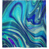 Elegant Aquamarine Paua Rainbow Shell geïnspireerd Douchegordijn (Voorkant)