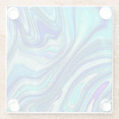 Elegant Aquamarine Paua Rainbow Shell geïnspireerd Glazen Onderzetter (Achterkant)