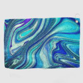 Elegant Aquamarine Paua Rainbow Shell geïnspireerd Golfhanddoek (Horizontaal)