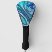 Elegant Aquamarine Paua Rainbow Shell geïnspireerd Golfheadcover (Voorkant)