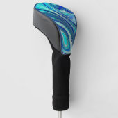 Elegant Aquamarine Paua Rainbow Shell geïnspireerd Golfheadcover (Schuin)