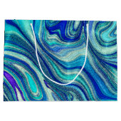 Elegant Aquamarine Paua Rainbow Shell geïnspireerd Groot Cadeauzakje (Achterkant)