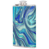 Elegant Aquamarine Paua Rainbow Shell geïnspireerd Heupfles (Links)