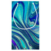 Elegant Aquamarine Paua Rainbow Shell geïnspireerd Klein Cadeauzakje (Achterkant)