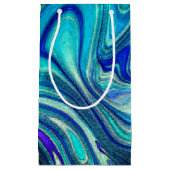 Elegant Aquamarine Paua Rainbow Shell geïnspireerd Klein Cadeauzakje (Voorkant)