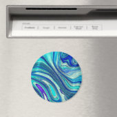 Elegant Aquamarine Paua Rainbow Shell geïnspireerd Magneet (Insitu (Vaatwasser))