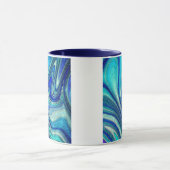 Elegant Aquamarine Paua Rainbow Shell geïnspireerd Mok (Midden)