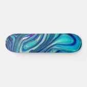 Elegant Aquamarine Paua Rainbow Shell geïnspireerd Persoonlijk Skateboard (Horizontaal)