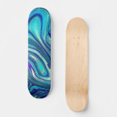Elegant Aquamarine Paua Rainbow Shell geïnspireerd Persoonlijk Skateboard (Voorkant)