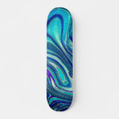Elegant Aquamarine Paua Rainbow Shell geïnspireerd Persoonlijk Skateboard (Voorkant)