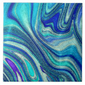 Elegant Aquamarine Paua Rainbow Shell geïnspireerd Tegeltje (Voorkant)