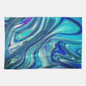 Elegant Aquamarine Paua Rainbow Shell geïnspireerd Theedoek (Horizontaal)