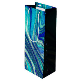 Elegant Aquamarine Paua Rainbow Shell geïnspireerd Wijn Cadeautas