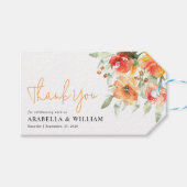 Elegant Aquarel Abrikozen Bloem Cadeaulabel (Voorkant (Horizontaal))