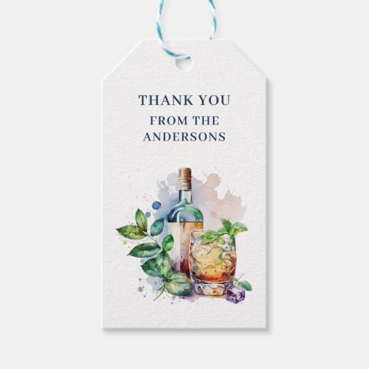 Elegant Aquarel Derby Feest  Cadeaulabel (Voorkant)