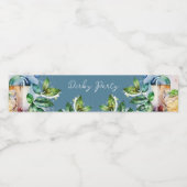 Elegant Aquarel Derby Feest Waterfles Etiket (Enkel label)