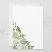 Elegant Aquarel Witte Rozen 40ste Verjaardagsfeest Kaart (Achterkant)