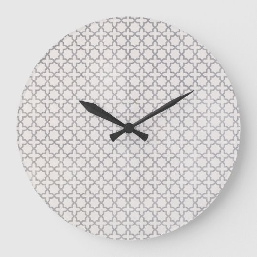 Elegant Arabesk Ornament Grote Klok (Voorkant)