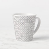 Elegant Arabesk Ornament Latte Mok (Rechterhoek)