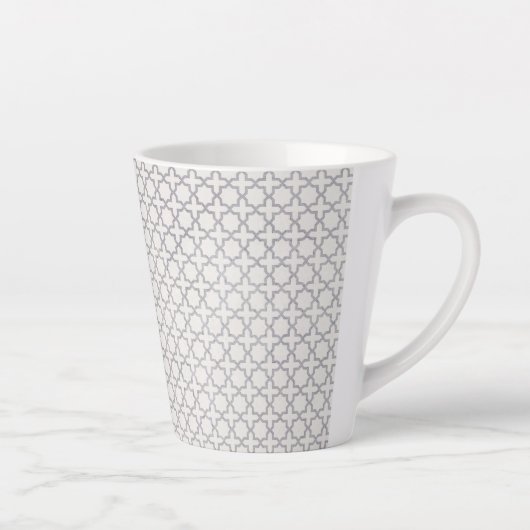 Elegant Arabesk Ornament Latte Mok (Rechts)