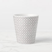 Elegant Arabesk Ornament Latte Mok (Voorkant)