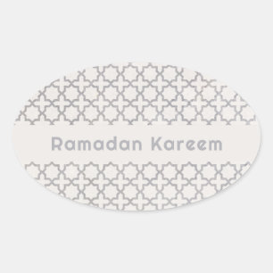 Elegant Arabesk Ornament Ovale Sticker