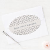 Elegant Arabesk Ornament Ovale Sticker (Envelop)