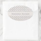 Elegant Arabesk Ornament Ovale Sticker (Tas)