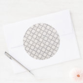 Elegant Arabesk Ornament Ronde Sticker (Envelop)